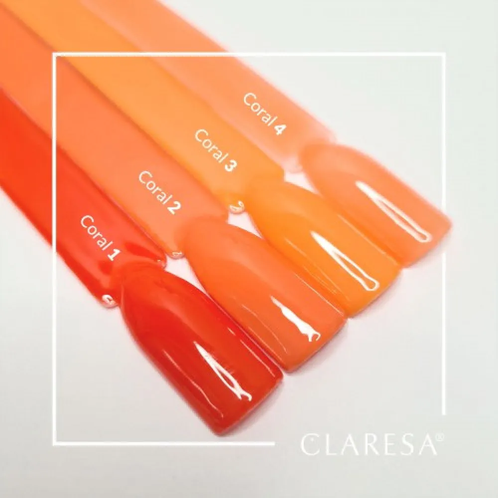 CLARESA Coral 001 – gelinis nagų lakas, 5 ml