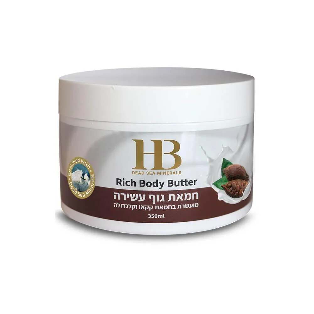 H&B Rich Body Butter – kakavos sviestas ir medetkos (calendula) – kūno sviestas, 350 ml