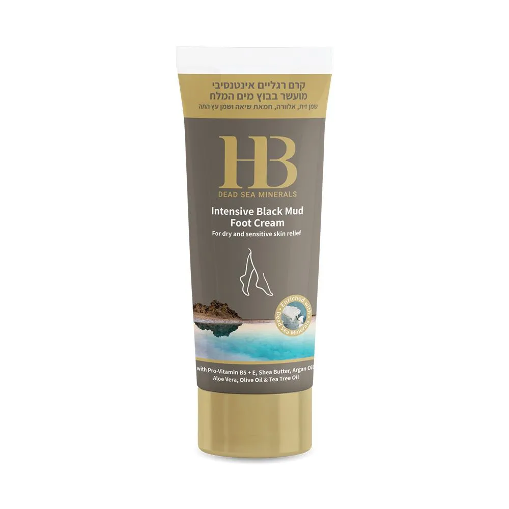 H&B Intensive Black Mud pėdų kremas su juoduoju purvu, 100 ml