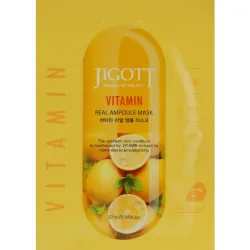 Jigott Vitamin Real Ampoule Mask – audinio veido kaukė, 27 ml