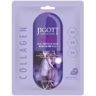 Jigott Collagen Real Ampoule Mask – audinio veido kaukė, 27 ml