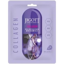 Jigott Collagen Real Ampoule Mask – audinio veido kaukė, 27 ml