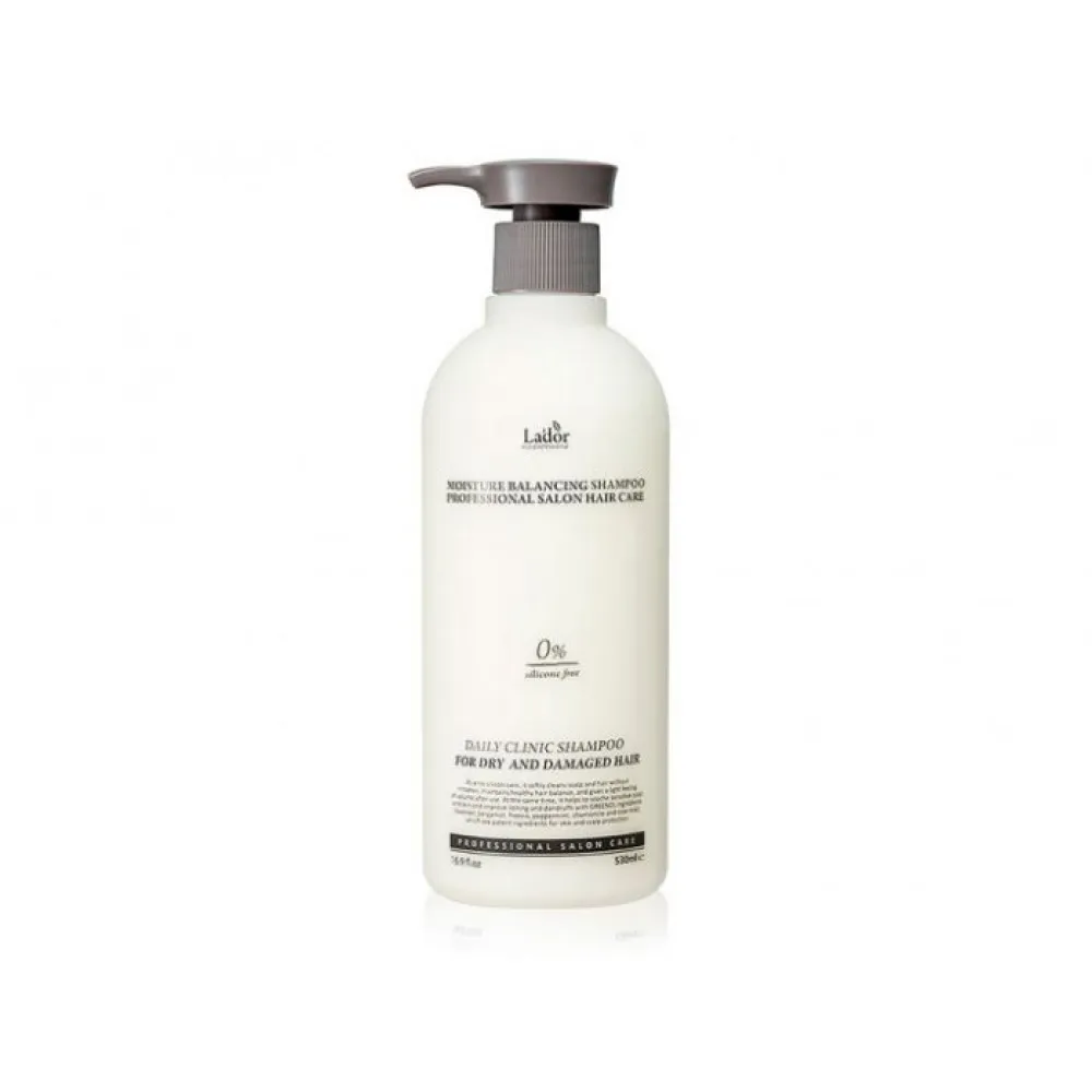 LA'DOR Moisture Balancing Shampoo – drėkinamasis šampūnas be silikonų, 530 ml