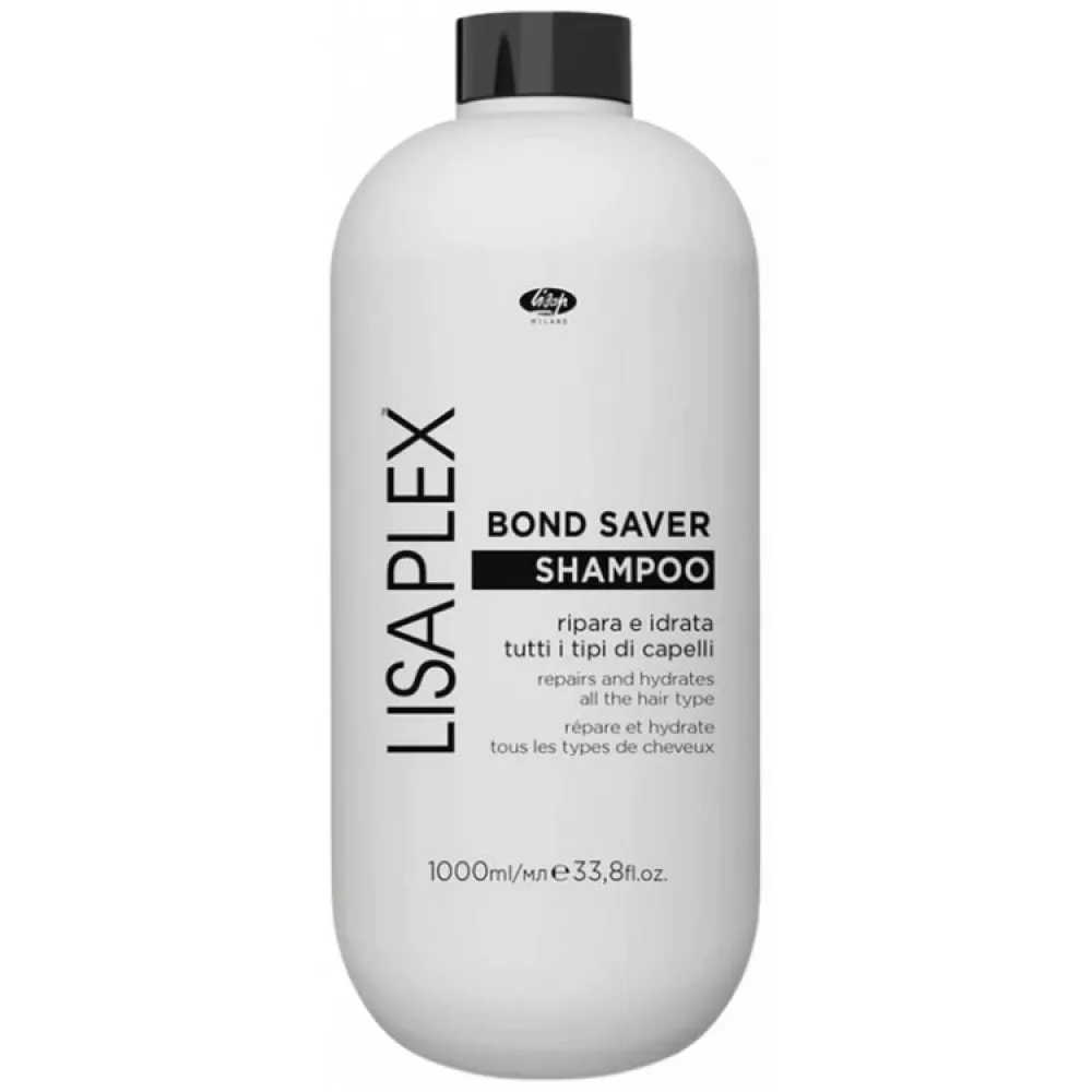 Lisap Lisaplex Bond Saver Shampoo - Atnaujinantis ir drėkinantis šampūnas visiems plaukų tipams, 1000 ml