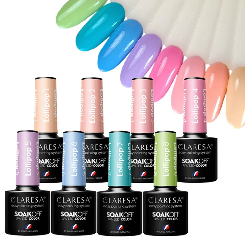 CLARESA Lollipop 3 – Gelinis nagų lakas, 5 ml