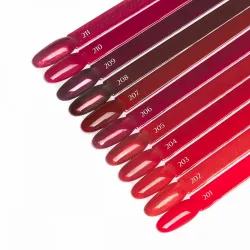 OCHO NAILS RED 201 – gelinis nagų lakas, 5 ml