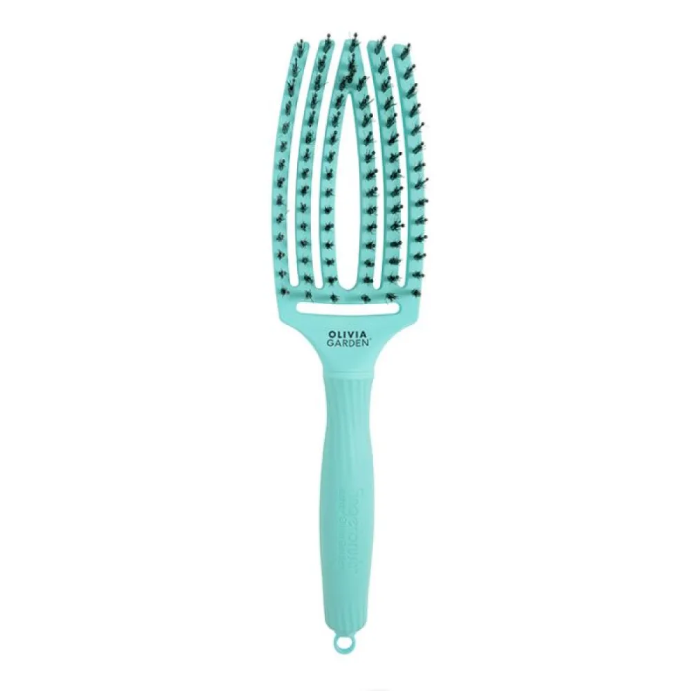 Olivia Garden Fingerbrush TROPICAL MINT Combo Medium – plaukų šepetys