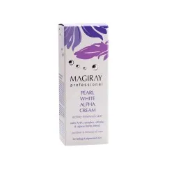 MAGIRAY PEARL WHITE ALPHA CREAM - Naktinis kremas su AHA brandžiai, pigmentuotai odai
