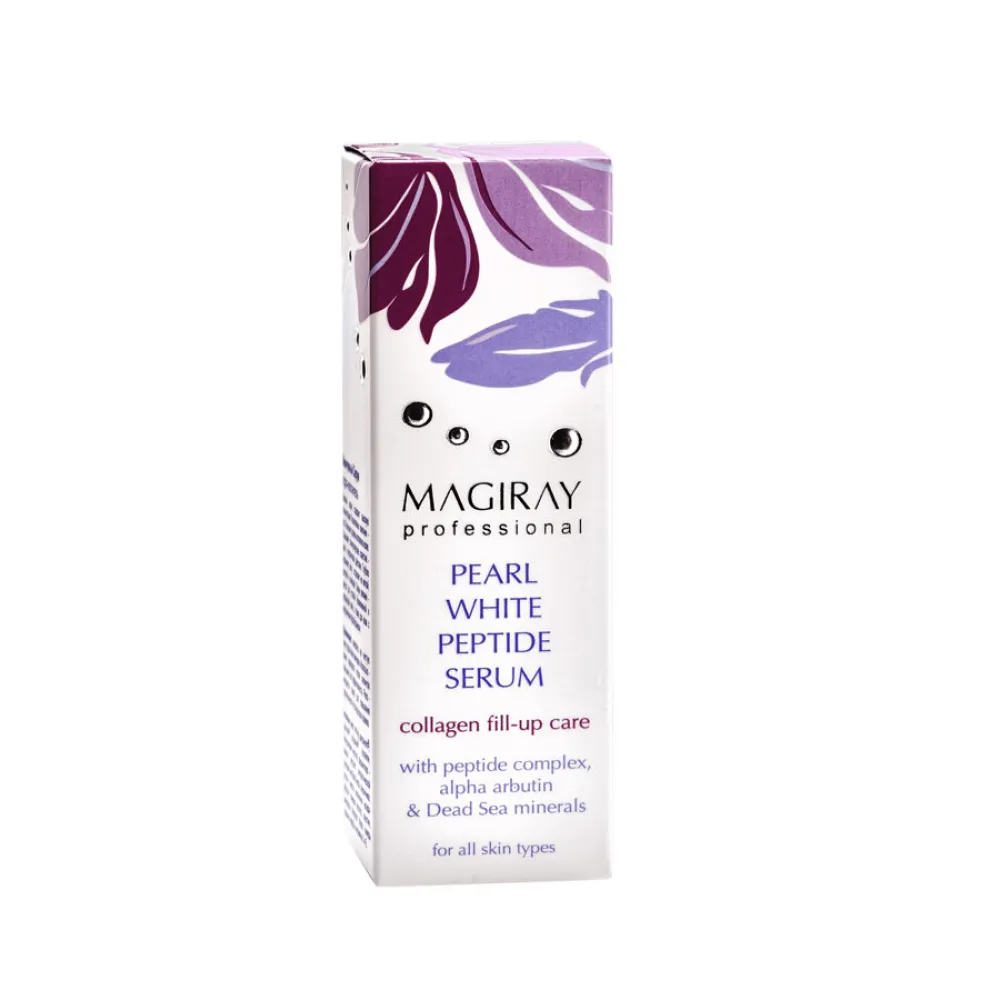 MAGIRAY PEARL WHITE PEPTIDE SERUM - Balinantis peptidų serumas su kolagenu visiems odos tipams
