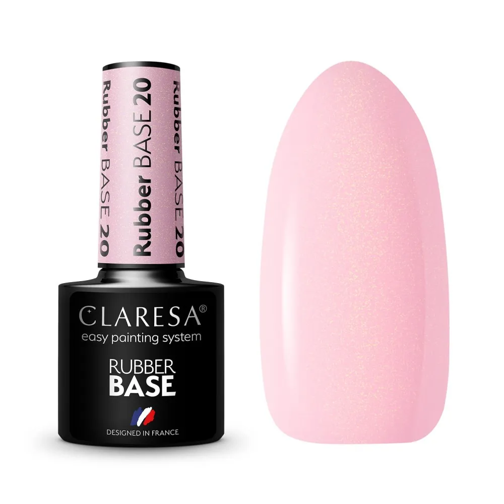 CLARESA Rubber Base 20 – gelinio lako bazė, 5 ml