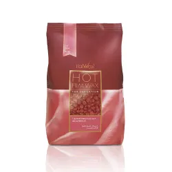 ItalWax Hot Film Wax ROSE - Skaidrus plėvelinis vaškas ROSE, 1000 g