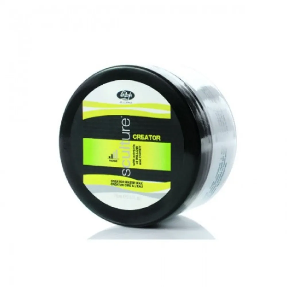 Lisap Milano Sculture Creator Water Wax – vidutinės fiksacijos formavimo vaškas, 75 ml