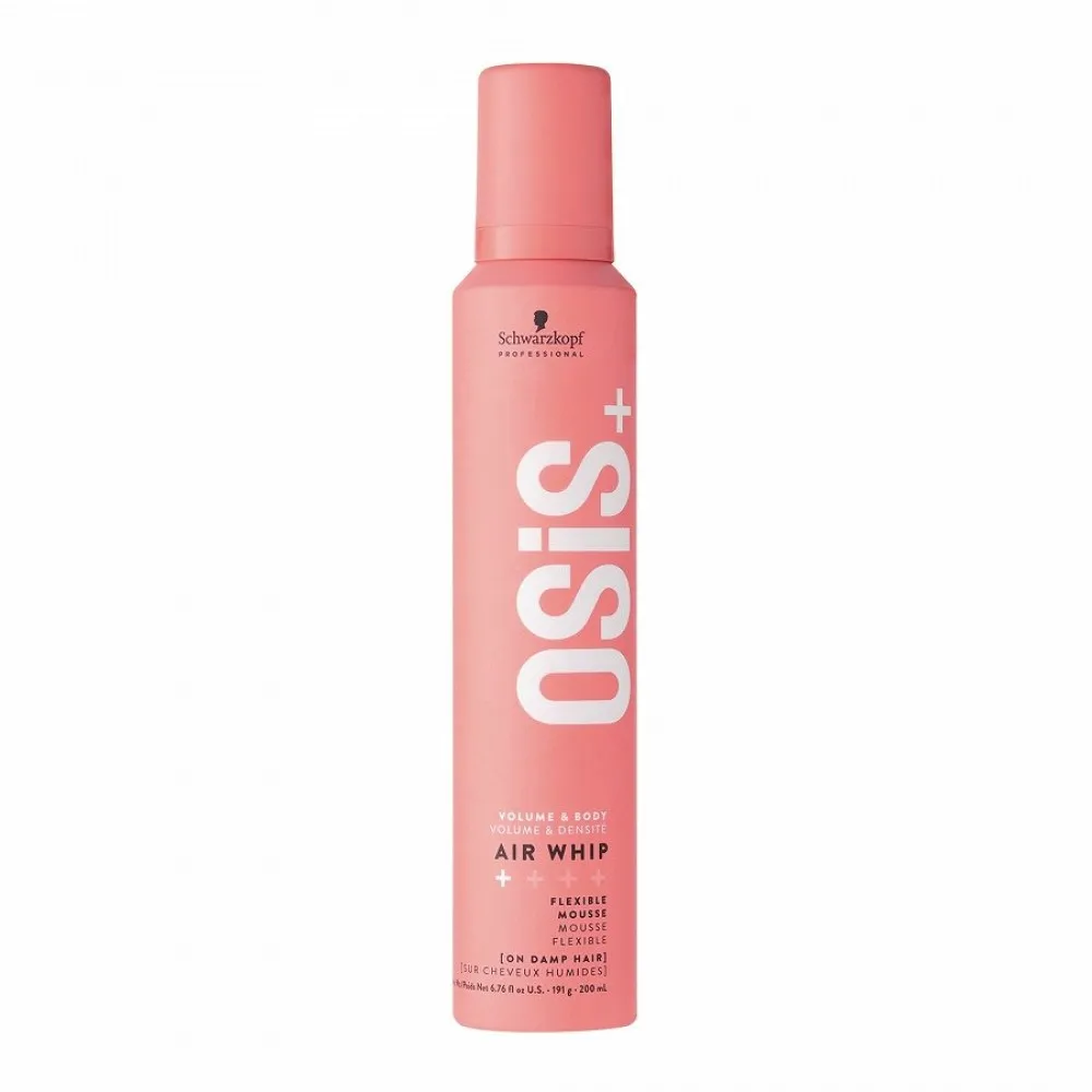 Schwarzkopf Professional OSIS+ Air Whip Mousse - Elastingos fiksacijos plaukų putos, 200 ml