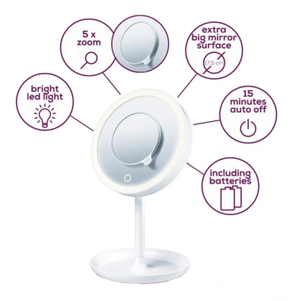 BEURER kosmetinis veidrodis + magnetinis veidrodis