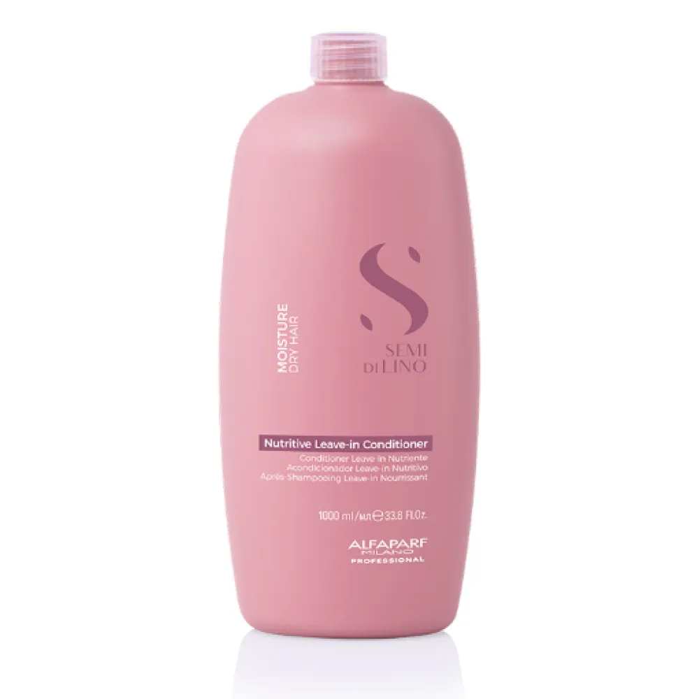ALFAPARF Milano Semi Di Lino MOISTURE LEAVE-IN Conditioner - Drėkinantis paliekamas kondicionierius sausiems plaukams, 1000 ml