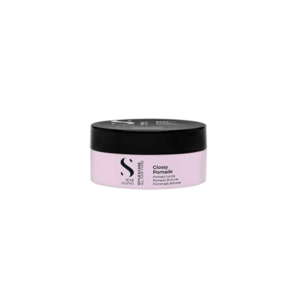 Alfaparf Semi Di Lino Style & Care Glossy Pomade — vaškas plaukų blizgesiui, 90 ml