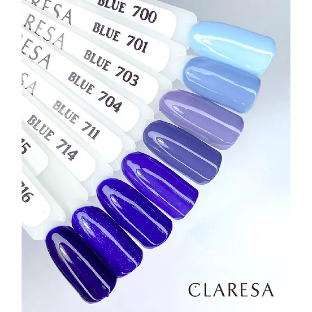 CLARESA BLUE 709 - Gelinis nagų lakas, 5 ml