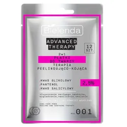Bielenda Advanced Therapy 2in1 šveitimo ir raminamosios terapijos veido diskeliai, 12 vnt.