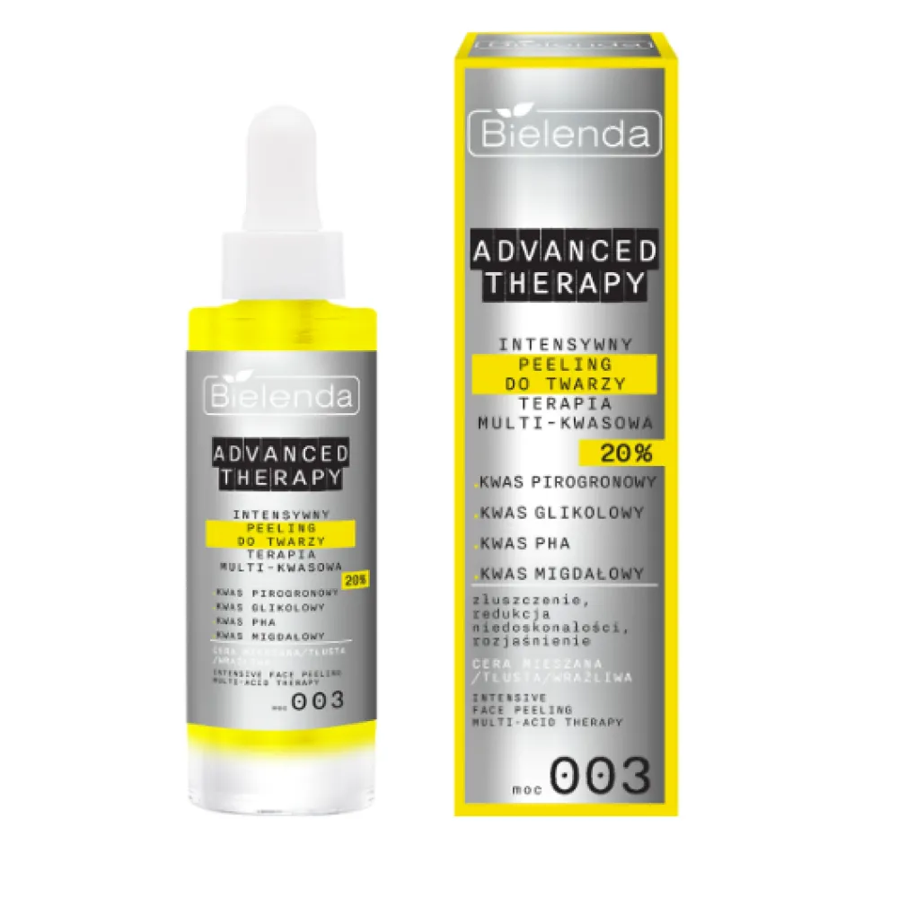 Bielenda Advanced Therapy Intensyvus veido pilingas Multi-Acid Therapy 003, daugiaacidžių terapija 20%, 30 ml