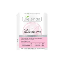 Bielenda CAPILLARY SKIN Stiprinantis ir regeneruojantis naktinis veido kremas jautriai, kuperozinei odai, 50 ml