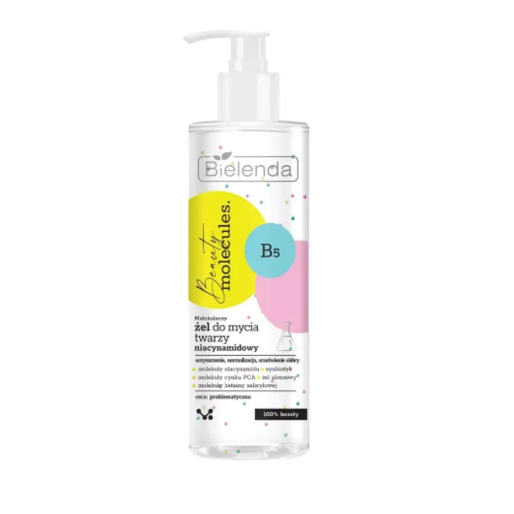 Bielenda BEAUTY MOLECULES Molekulinis niacinamido veido prausimo gelis, 195 ml