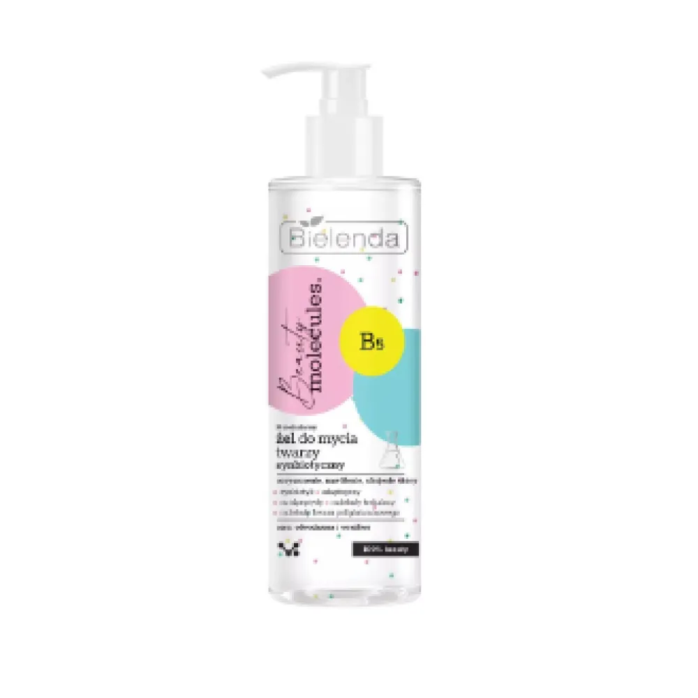 Bielenda BEAUTY MOLECULES Synbiotic Face Wash Gel – molekulinė sinbiotinė veido prausimosi želė, 195 ml