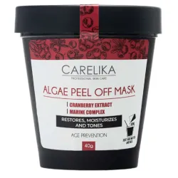 CARELIKA Algea Peel Off Mask Cranberry Extract – plėvelinė prieš senėjimą ir priešuždegiminė kaukė su spanguolių ekstraktu, 40 g