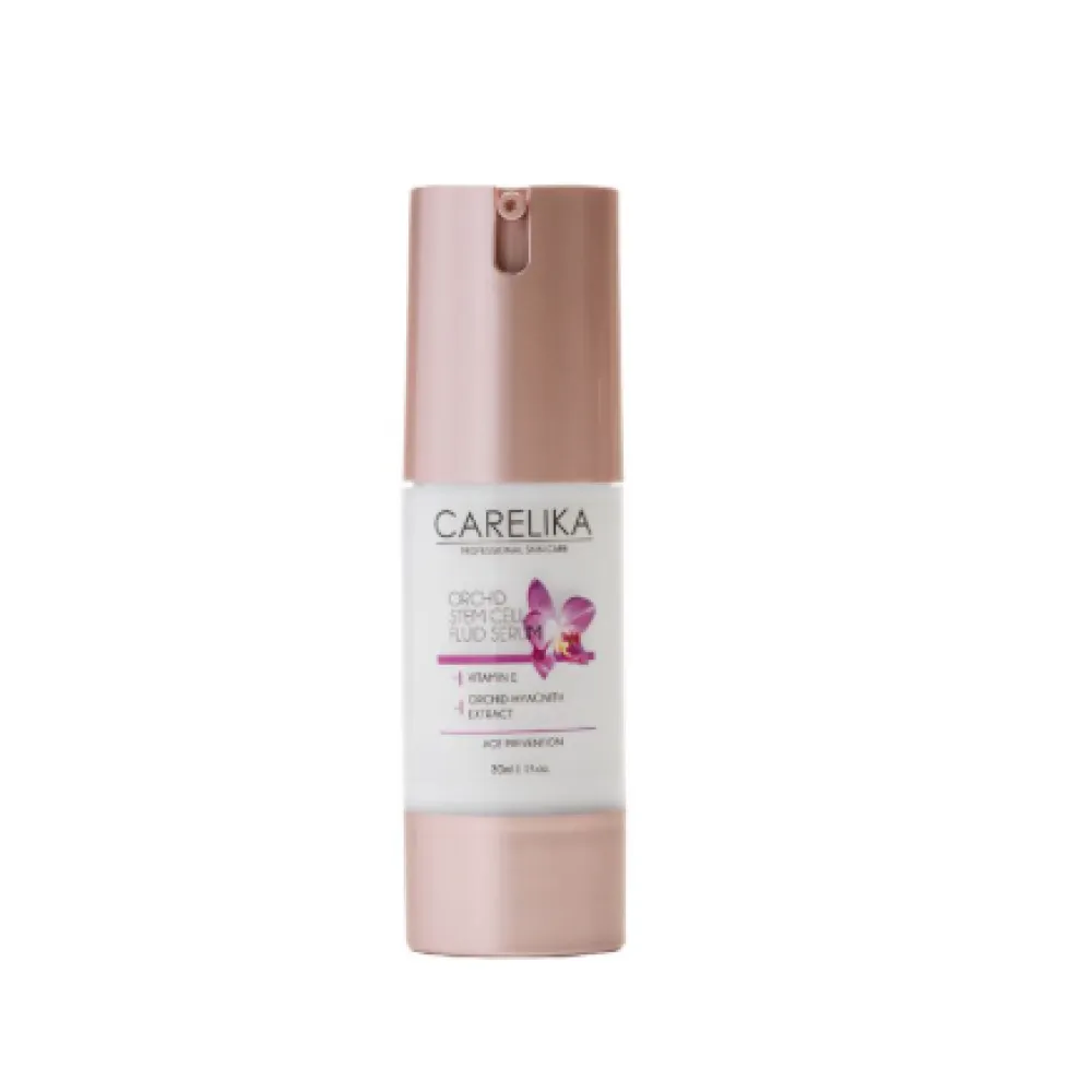 CARELIKA Orchid Stem Cell Fluid Serum – odą atnaujinantis priešraukšlinis serumas, 30 ml