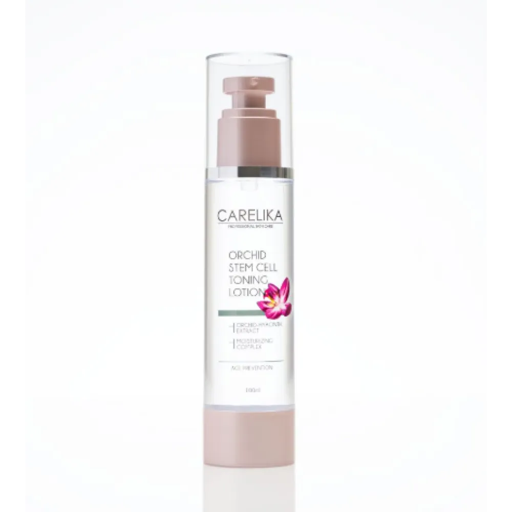 CARELIKA Orchid Stem Cell Toning Lotion – tonizuojamasis losjonas su orchidėjos kamieninėmis ląstelėmis, be alkoholio, 100 ml