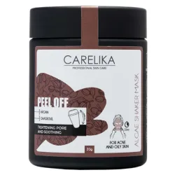 CARELIKA Shaker Peel Off Mask Argan-Ghassoul – argano ir ghassoul molio nuplėšiama kaukė, 20 g