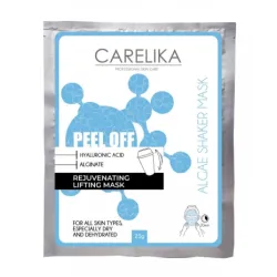 CARELIKA Shaker Peel Off Mask Hyaluronic Acid – atkuriamoji liftingo nuplėšiama kaukė su hialurono rūgštimi, 20 g