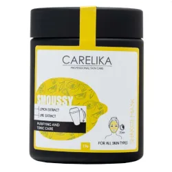 CARELIKA Shaker Smoussy Mask Lemon-Lime - Tonizuojanti ir valanti citrinų-laimų putų kaukė, 15 g.