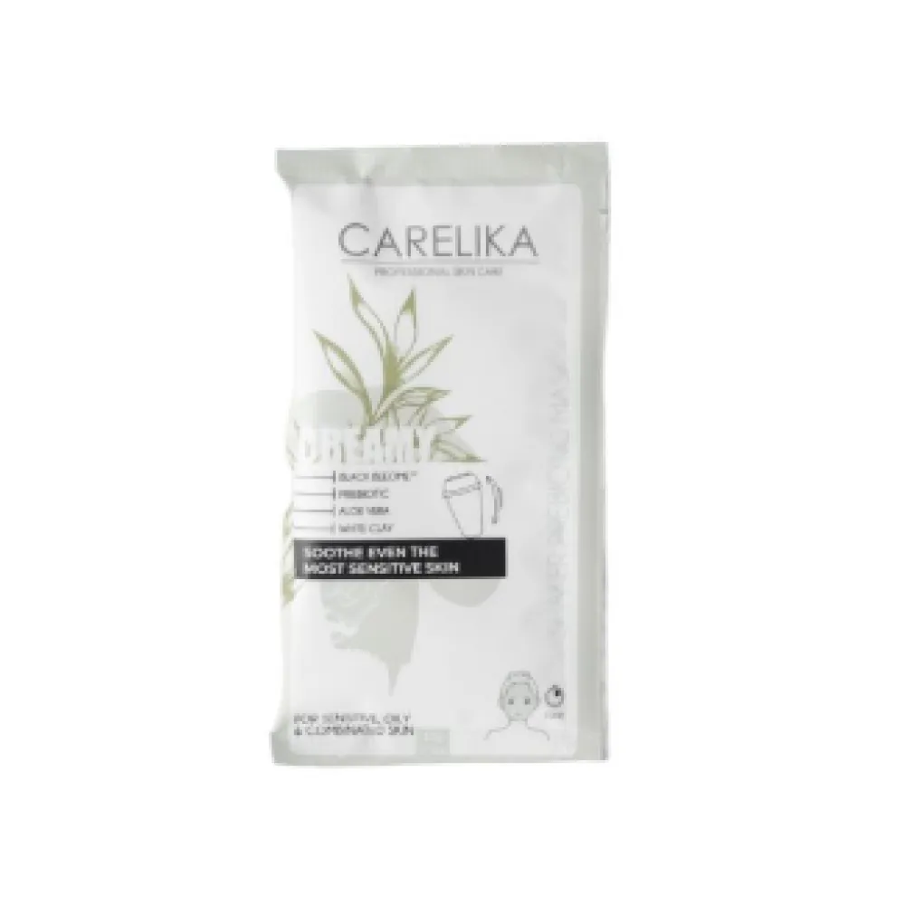 CARELIKA Shaker Prebiotic Creamy Mask Black Beeome - Raminamoji kremiška kaukė jautriai odai su prebiotikais, 15 g