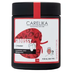 CARELIKA Shaker Smoussy Mask Strawberry - Gaivinanti ir valanti braškių putų kaukė, 15 g.