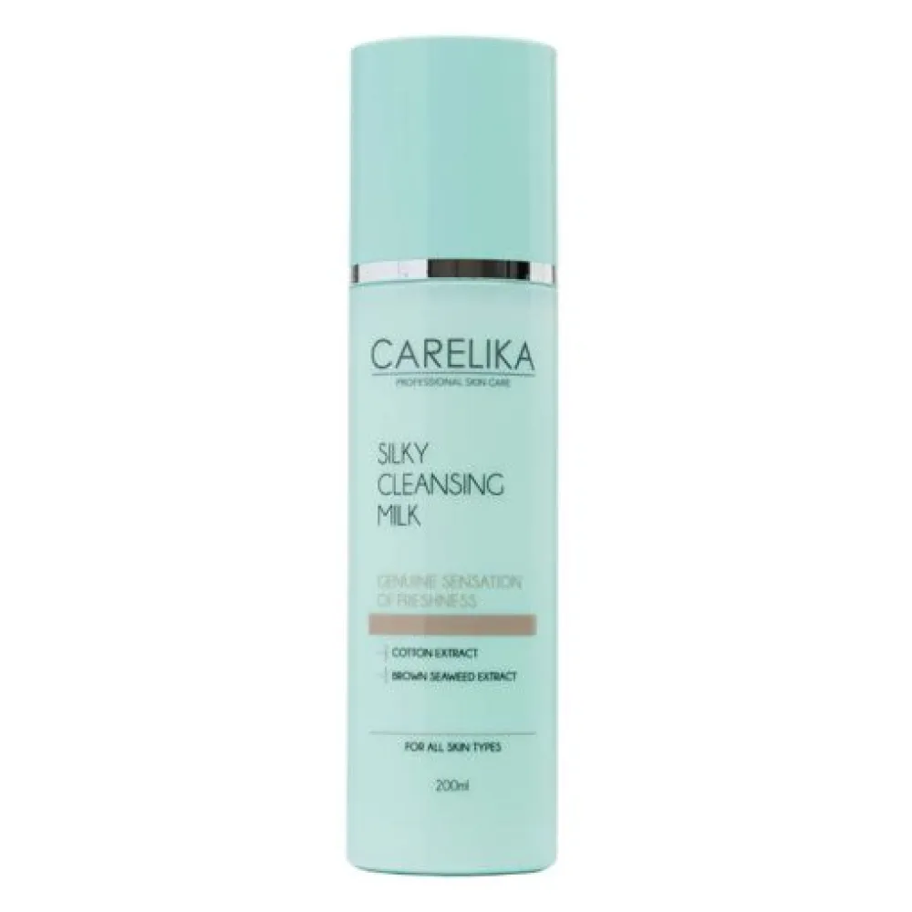 CARELIKA Silky Cleansing Milk - švelnus valomasis pienelis su medvilnės ekstraktu, 200 ml