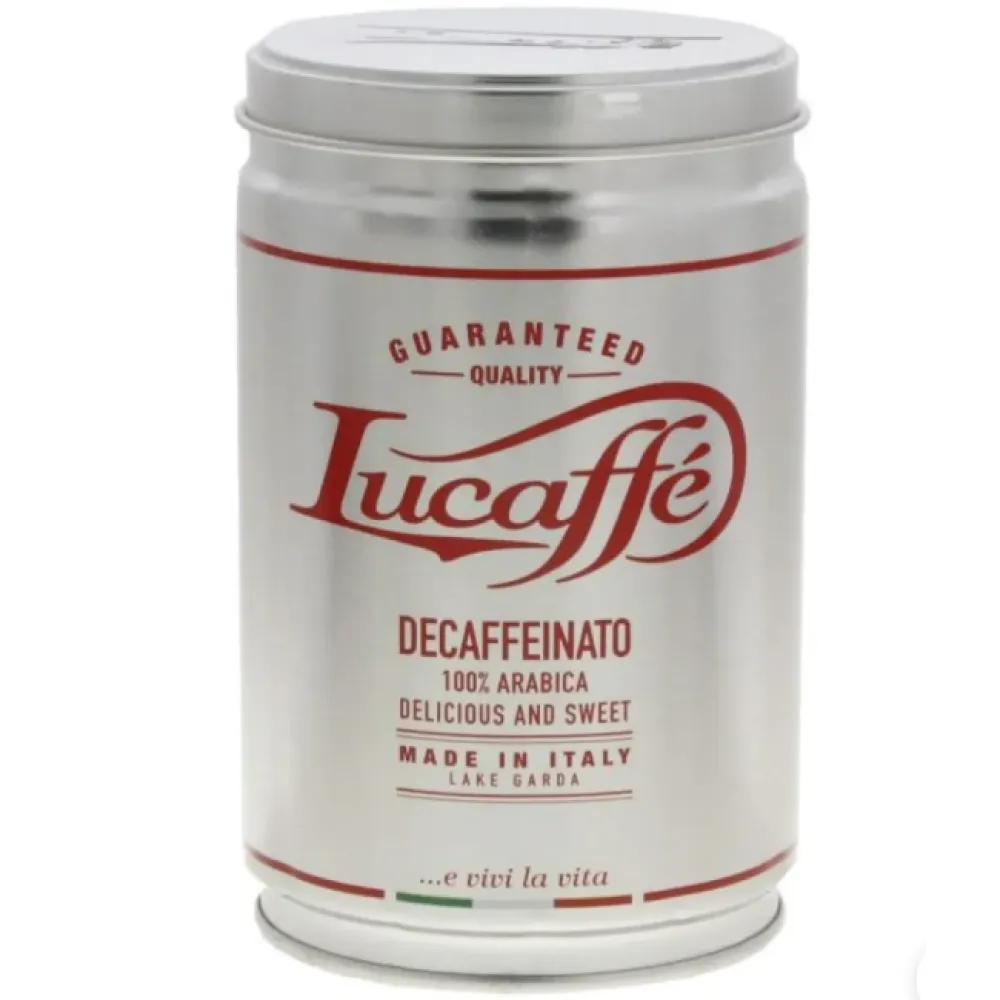 LUCAFFE DECAFFEINATO kavos pupelės, 250 g