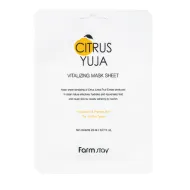 FarmStay Citrus Yuja Vitalizing Mask - gaivinanti lakštinė kaukė su yuzu ekstraktu