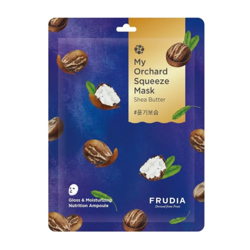 Frudia My Orchard Shea Butter Squeeze Mask – maitinanti lakštinė veido kaukė su shea sviestu