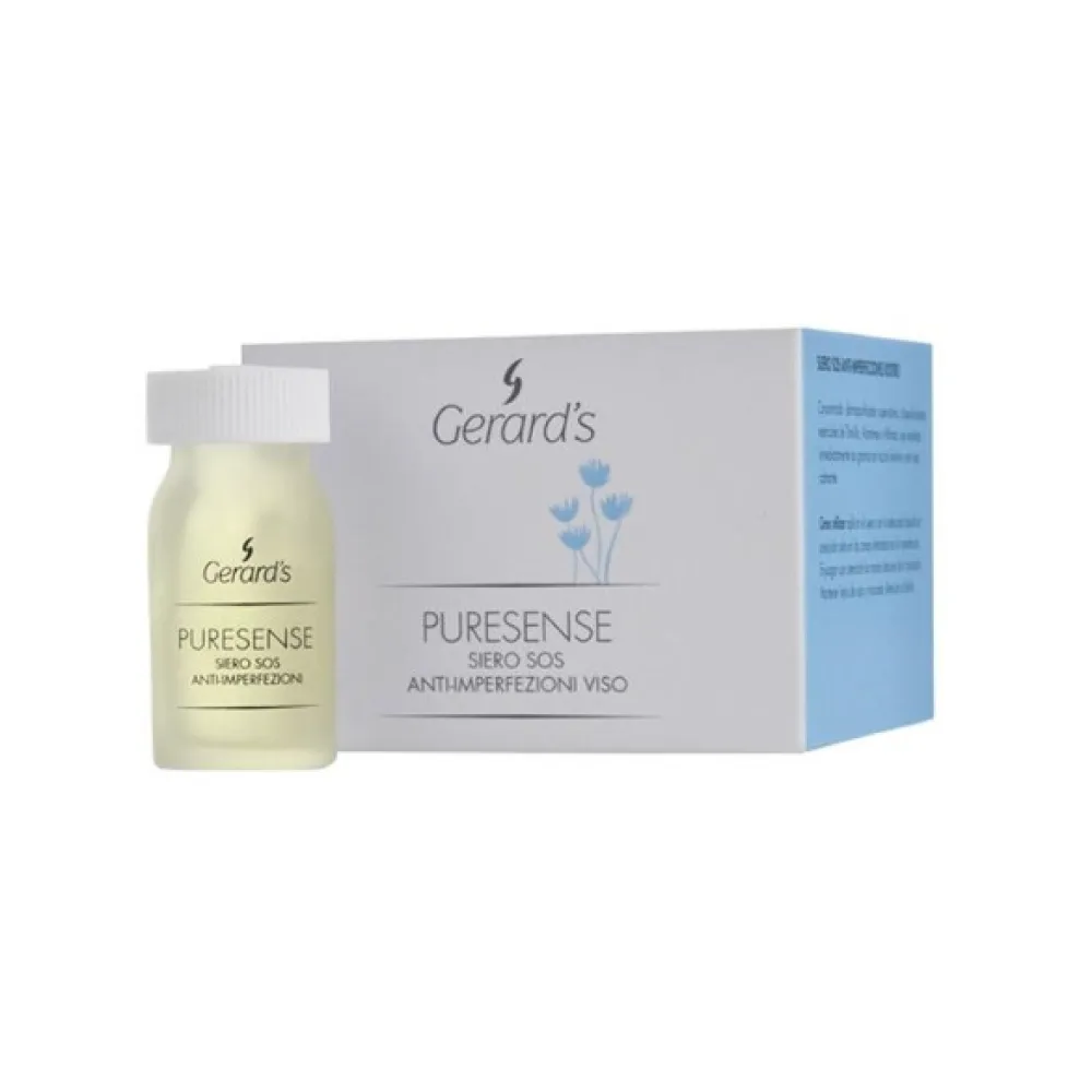 GERARD'S PURESENSE SOS Anti-Flaws Face Serum - aukšto veiksmingumo serumas veido odos problemų sprendimui, 9 ml