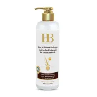 H&B Moist & Shine Silicone Hair Cream No-Rinse Enriched with Keratin - drėkinantis ir blizgesį suteikiantis plaukų kremas su keratinu ir silikonu, nenuplaunamas, 400 ml