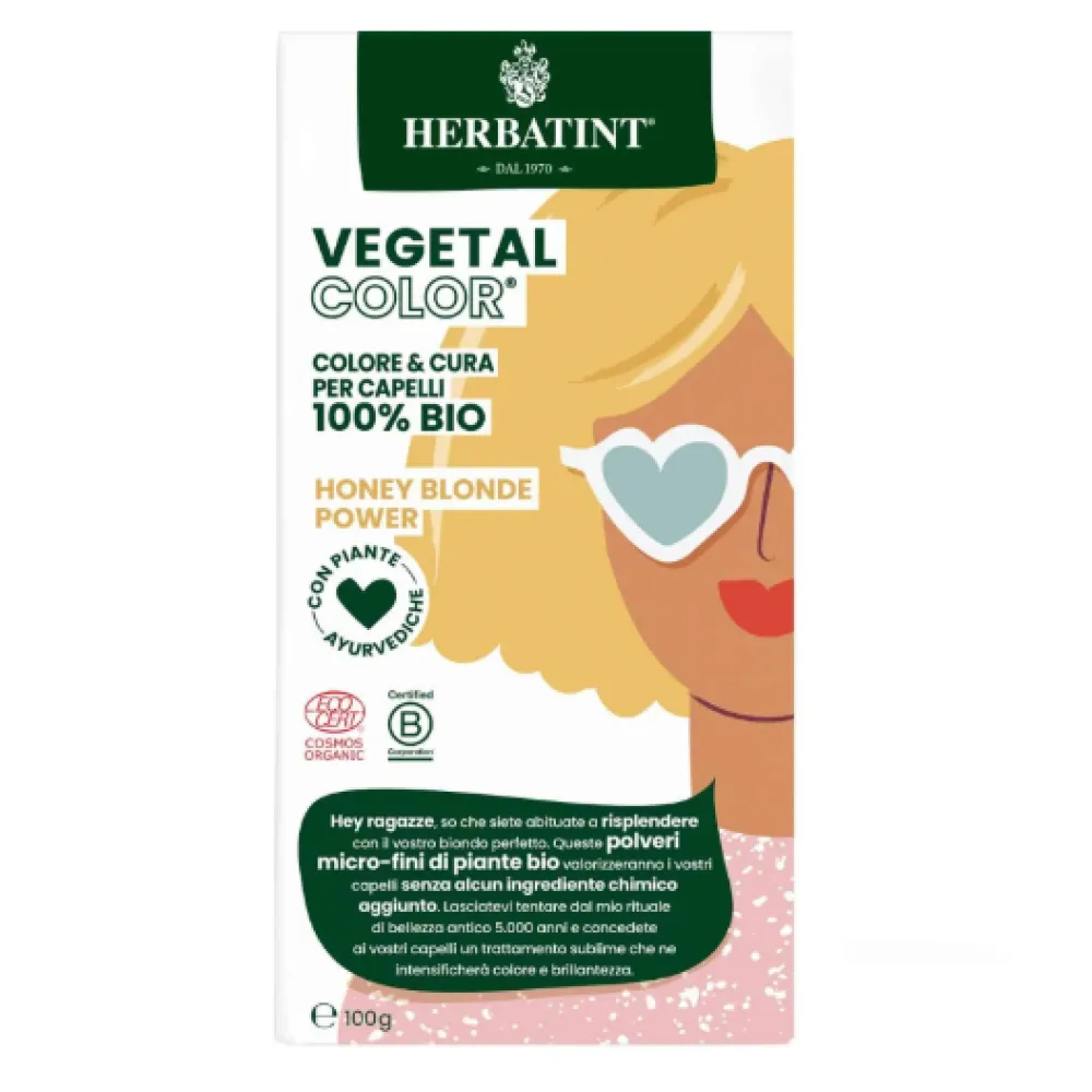 HERBATINT Vegetal Color – Organinė plaukų spalva (Honey Blond Power / Medaus blondas)