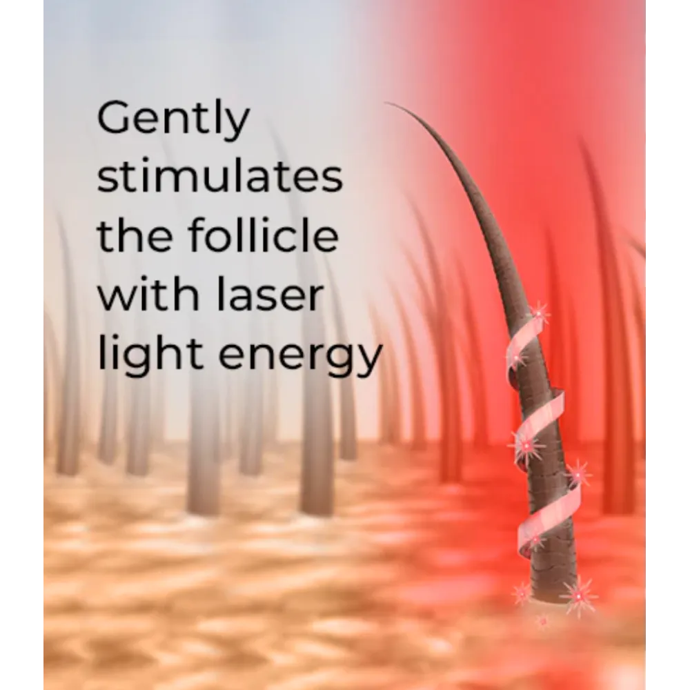 HairMax LaserBand 82 - ComfortFlex lazerinė šukų juosta, rožinio aukso