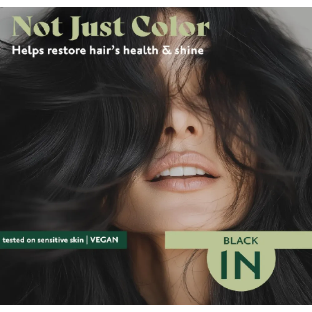 HERBATINT ilgai išliekanti natūrali augalinė gelinė plaukų spalva – 1N (juoda)