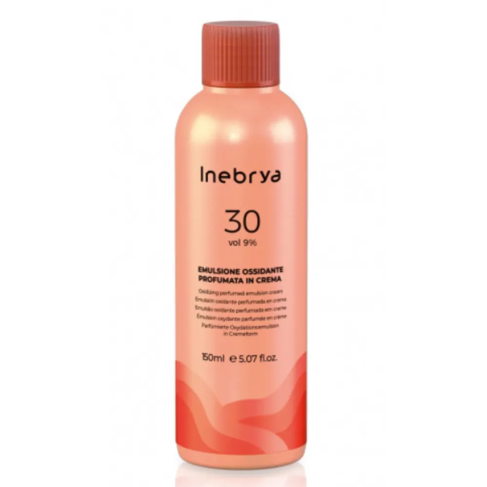 Inebrya Hydrogen Peroxide 30vol (9%) - aromatizuota oksiduojanti emulsija su pieno baltymais, 150 ml