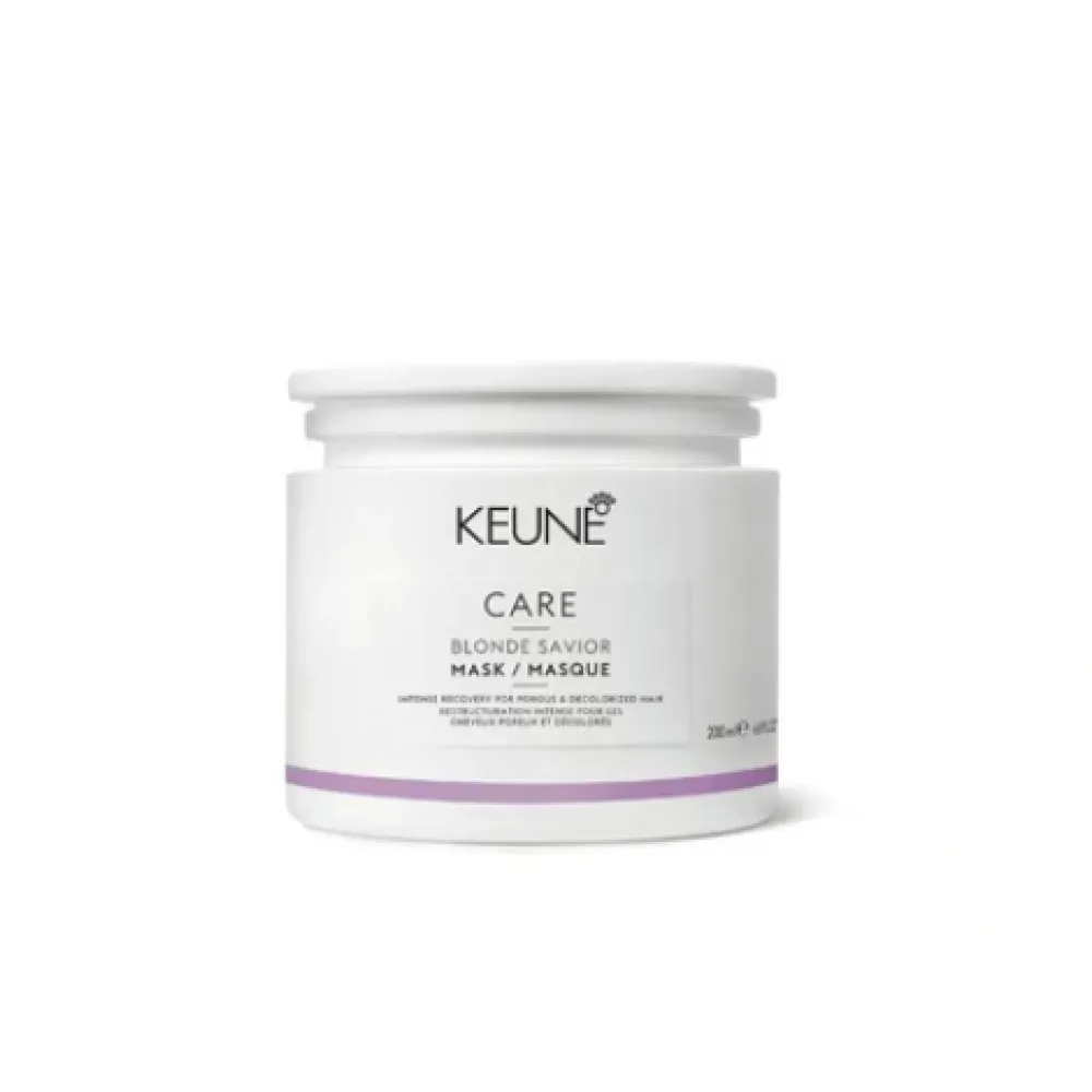 KEUNE Care Blonde Savior Mask - kaukė porėtiems, dekoloruotiems plaukams, 200 ml