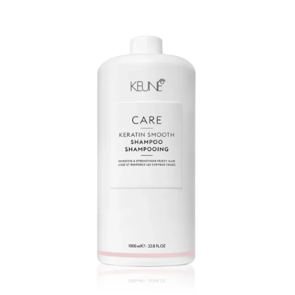 KEUNE Care Keratin Smooth Shampoo – nugludinantis keratino šampūnas, 1000 ml