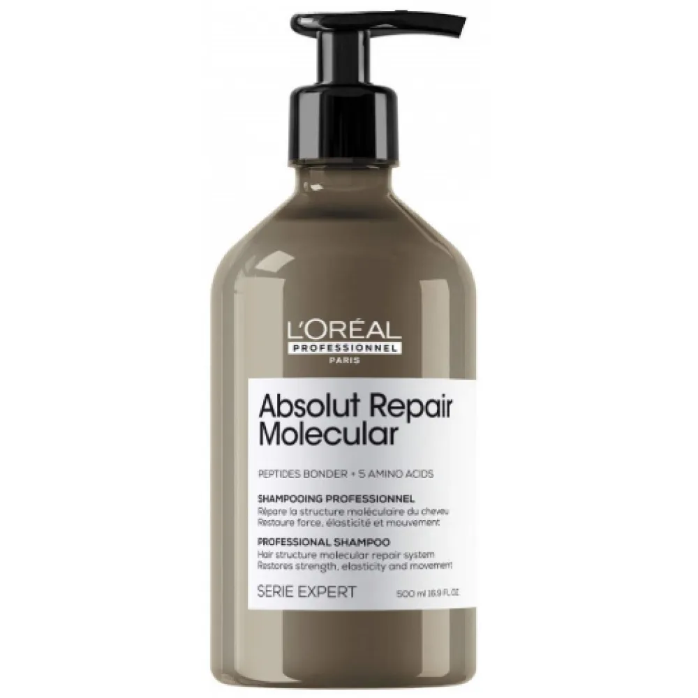 L'Oreal Professionnel Serie Expert Absolut Repair Molecular Shampoo – molekulinis šampūnas giliam plaukų atstatymui, 500 ml