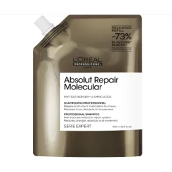 L'Oreal Professionnel Serie Expert Absolut Repair Molecular Shampoo – molekulinis šampūnas giliesiems plaukų atstatymui, 500 ml, REFILL