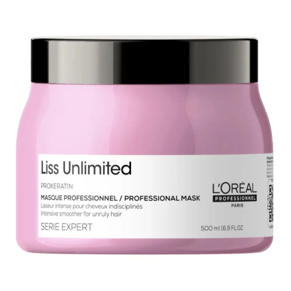 L'Oreal Professionnel Serie Expert Liss Unlimited – lyginamoji kaukė sausiems ir nepaklusniems plaukams, 500 ml