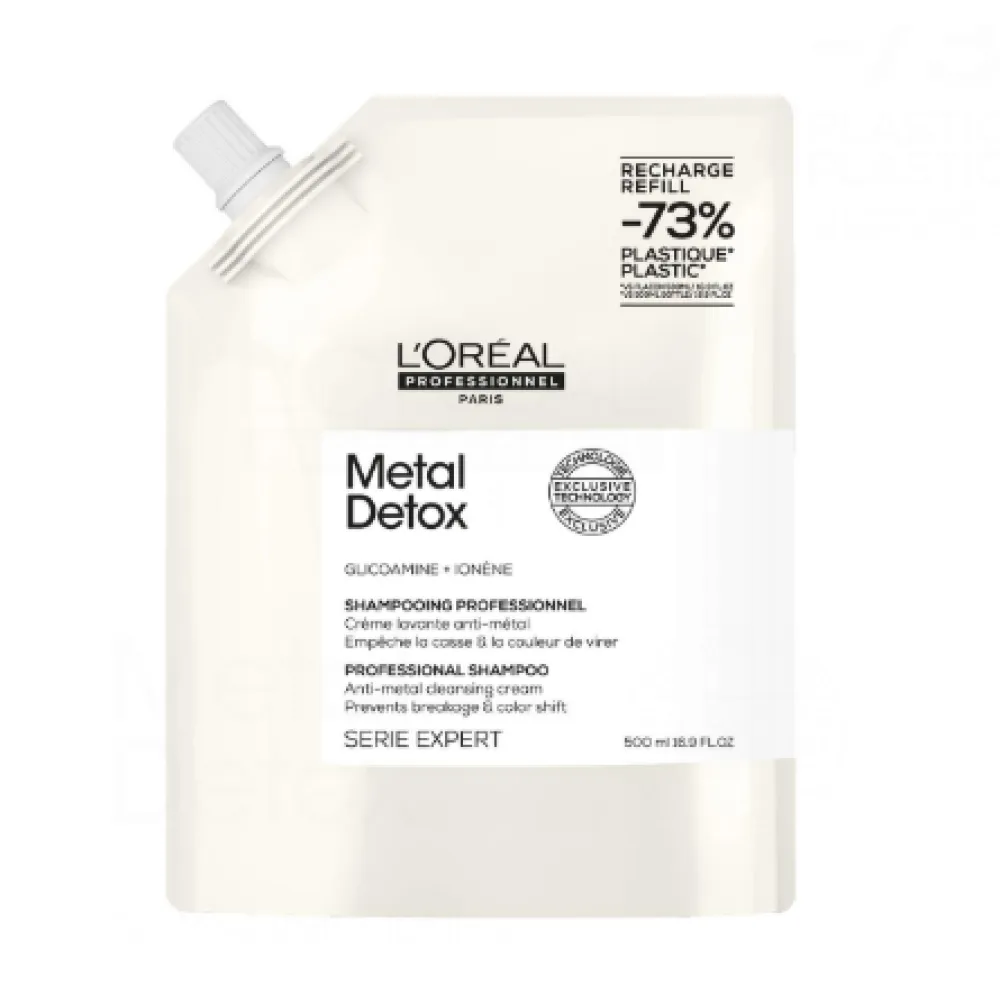 L'Oreal Professionnel Serie Expert Metal Detox Shampoo - Profesionali kreminė šampūno sistema, šalina metalų nuosėdas, 500 ml, UŽPILDAS
